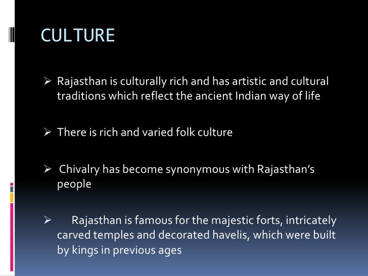 Essay on culture of rajasthan